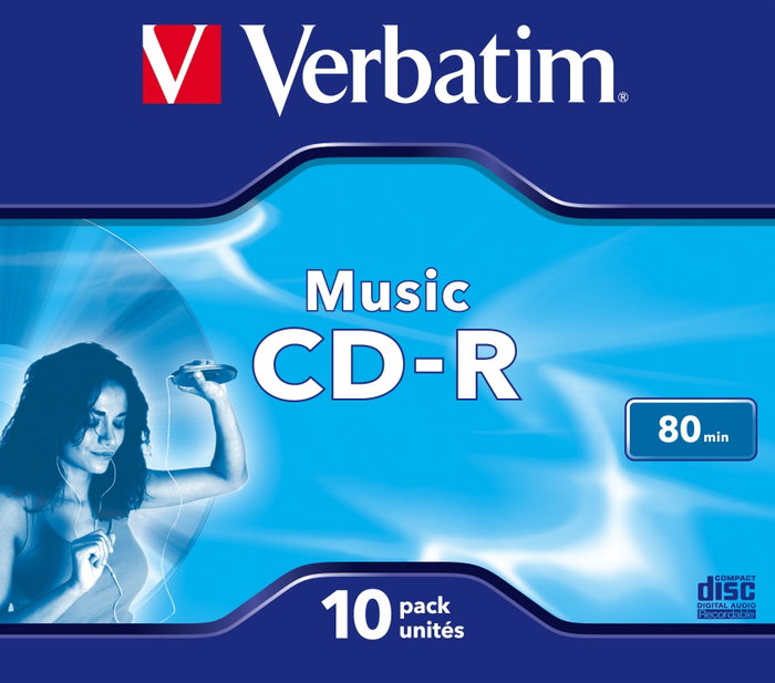 Verbatim CD-R Music 700MB 16x Pack de 10 Jewel Case